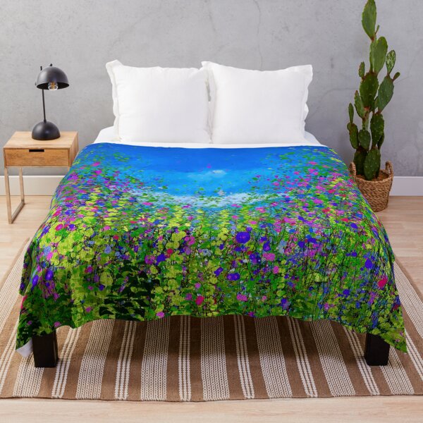 Item preview, The Kingdom of Bees in Tall Grass Meadow Abstract Wild Meadow Flowers designed and sold by Rocky Mountain Artistry.