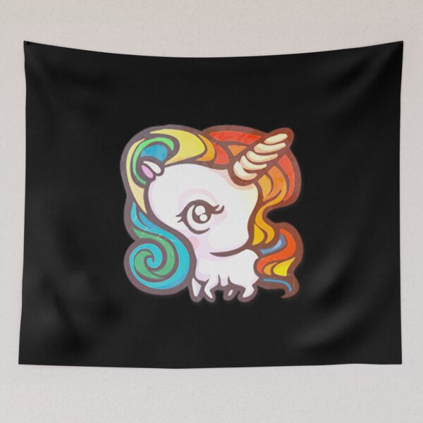 Item preview, Сute fairy unicorn with rainbow hair designed and sold by si3iy.
