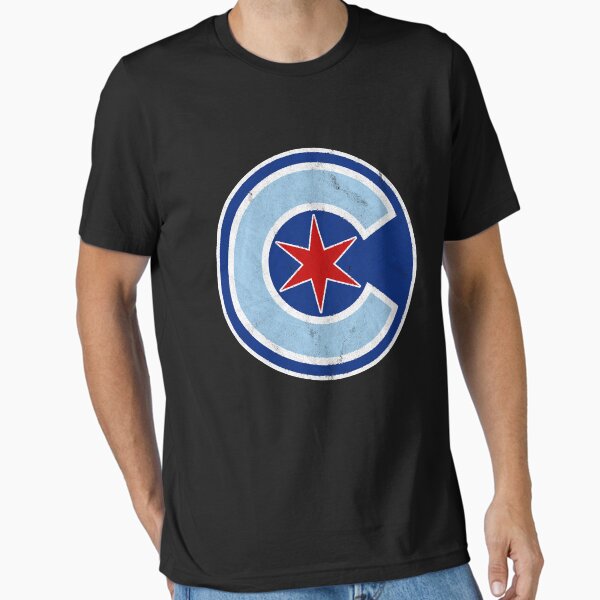 Aperçu de l'œuvre Chicago Wrigleyville Star Logo Emblème Vintage Version Distressed créée et vendue par Sacekes99.