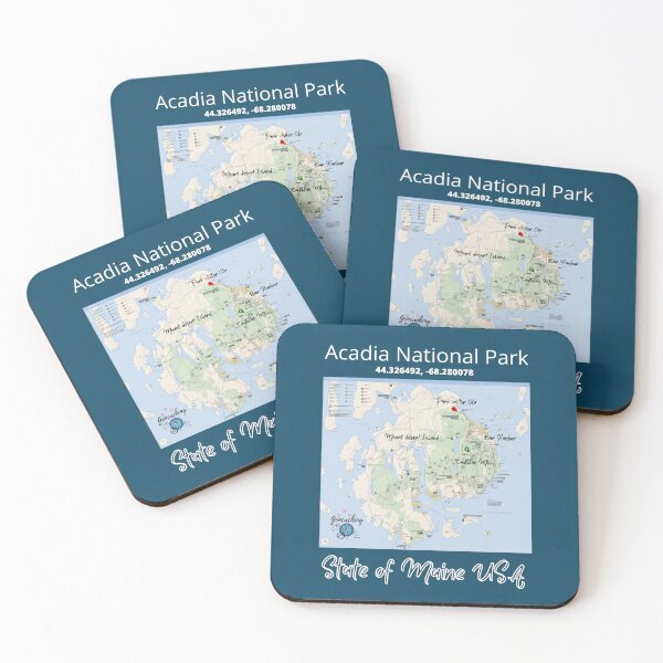 Item preview, Acadia National Park map designed and sold by rocklegends99.