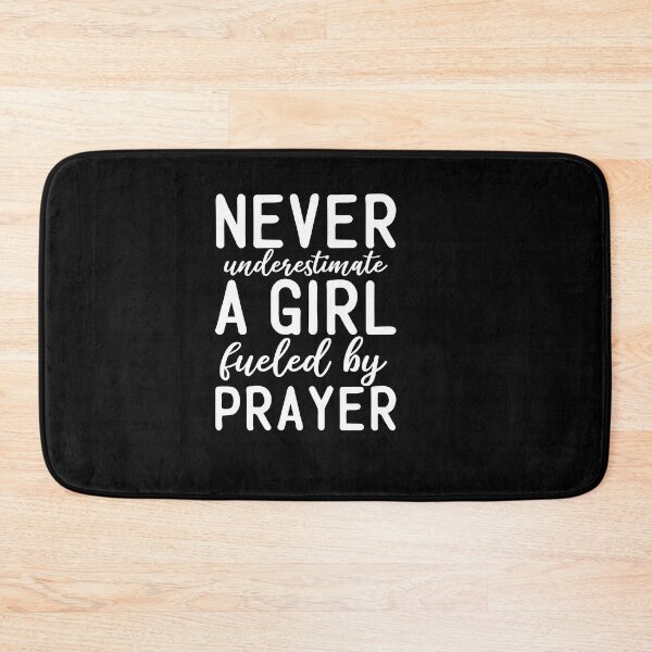 Item preview, never underestimate a girl fueled by prayer designed and sold by Fislux.