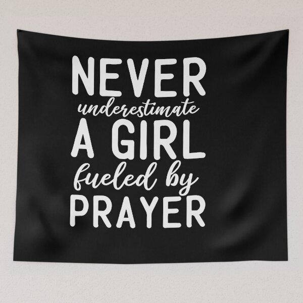 Item preview, never underestimate a girl fueled by prayer designed and sold by Fislux.