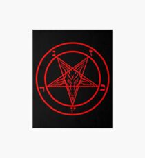Inverted Pentagram with Baphomet Goat Art Board