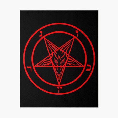 Baphomet Wall Art Engraved on Wood , Satanic Altar Decor, Lucifer Temple -   Denmark