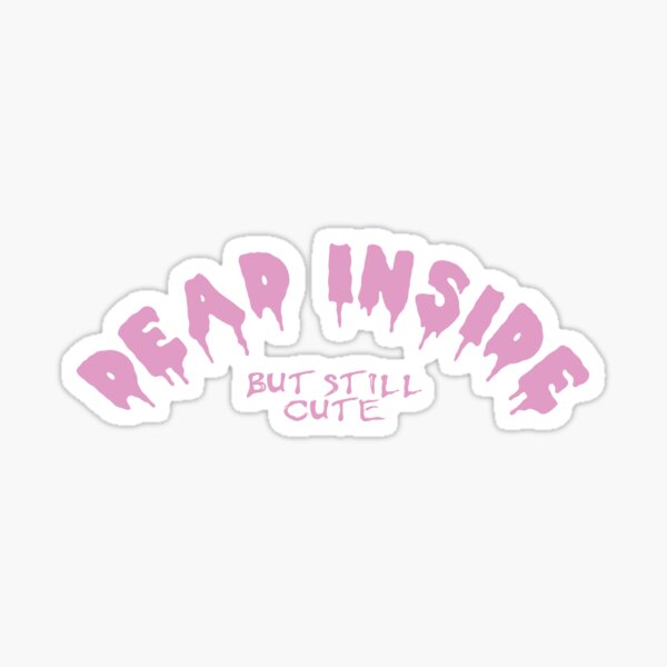 Dead Inside Pastel Goth - Creepy Cute Girl / pink background | Poster