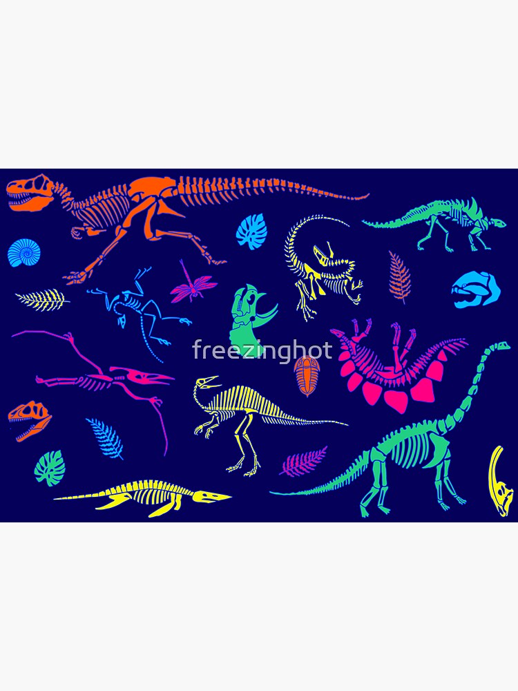 "Arcade Dinosaur Fossils" Sticker by freezinghot Redbubble