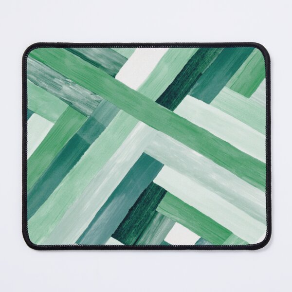 Aperçu de l'œuvre Lignes de peinture vertes et blanches créée et vendue par GeoFormsArt.