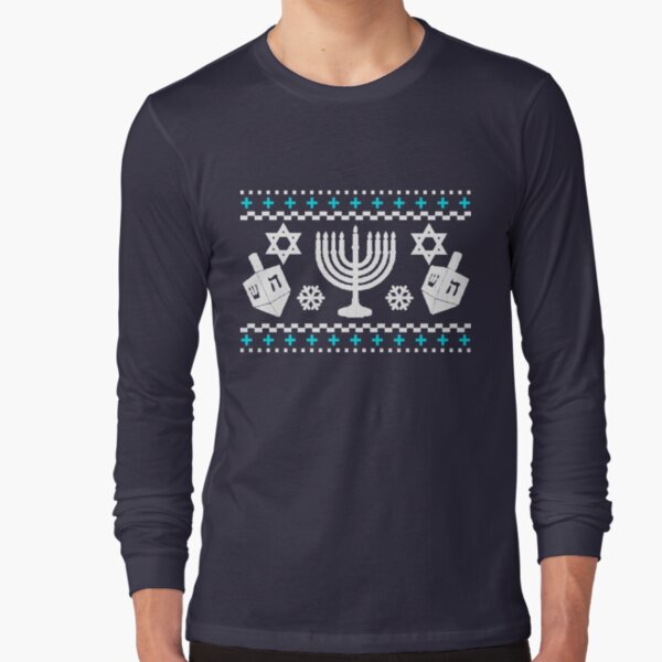 Funny Hanukkah Ugly Holiday Sweater Long Sleeve T-Shirt