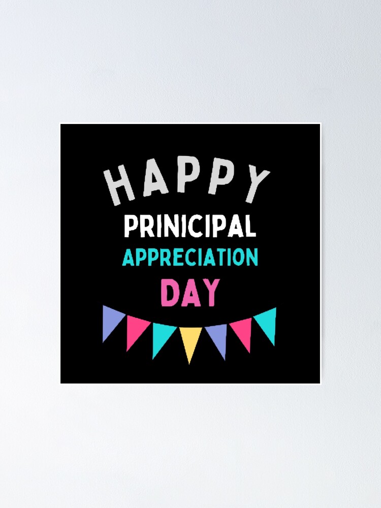 "Happy Principal Appreciation Day The Best Teacher Colorful Banner