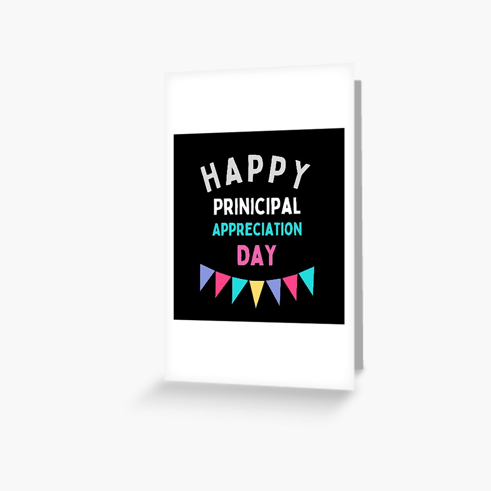 Happy Principal Appreciation Day The Best Teacher Colorful Banner Design Greeting Card For