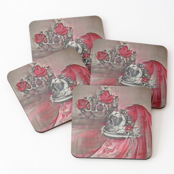 Item preview, Charcoal Crown on Red Silk designed and sold by ~.