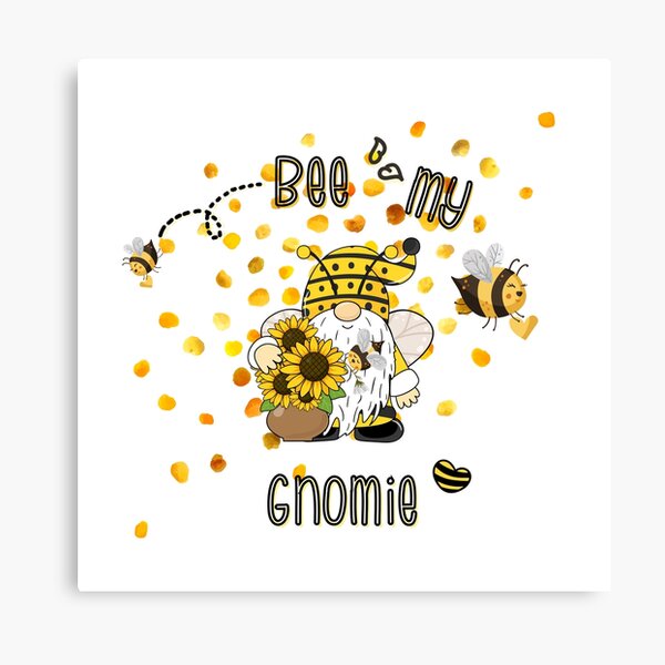 bumble bee gnome gift for honey lover sunflower lover Honeybee Gnomes  Art  Board Print for Sale by SaidDhaouadi