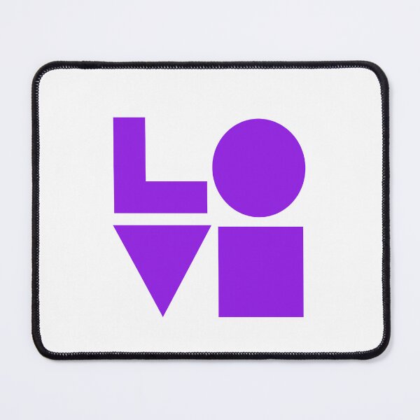 Item preview, LOVE GEOMTERIC SHAPES purple designed and sold by Inspirationmotivation.