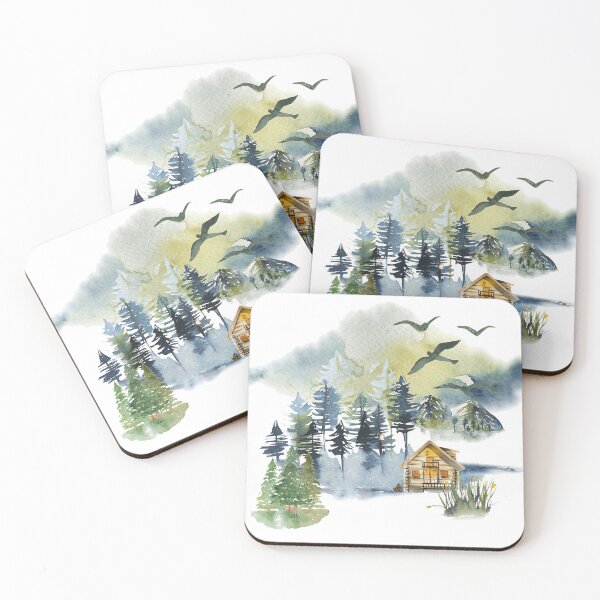 Item preview, Watercolor forest scene designed and sold by ibelieveimages.