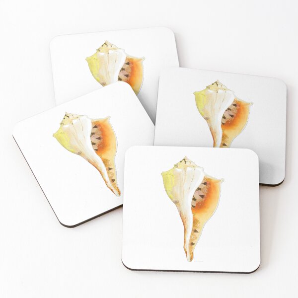 Item preview, Delicate Yellow Seashell Lightning Whelk Art designed and sold by Sharon Cummings Art.