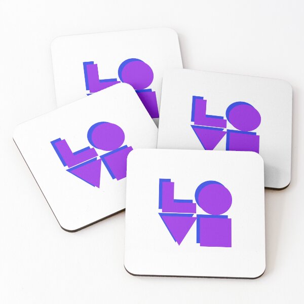 Item preview, LOVE Original abstract text - purple and blue designed and sold by Inspirationmotivation.
