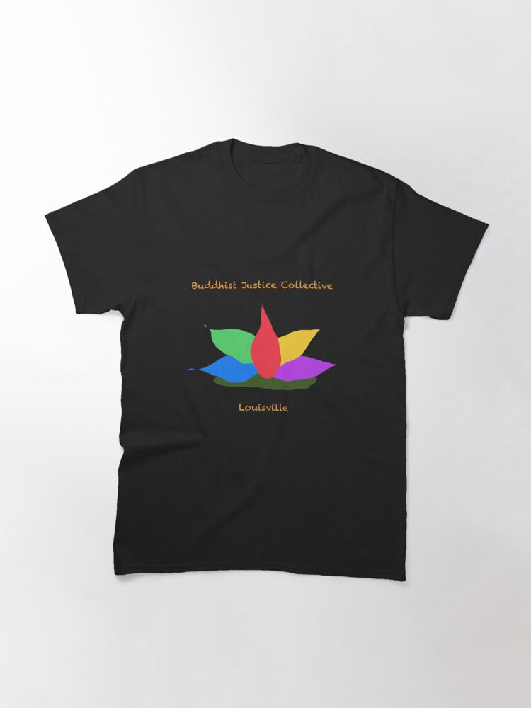 Classic T-Shirt, Buddhist Justice Collective designed and sold by Angie Reed Garner
