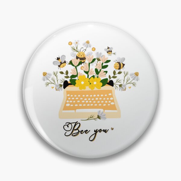 Item preview, Bee You Máquina de escribir Flores silvestres designed and sold by Holisticfox.