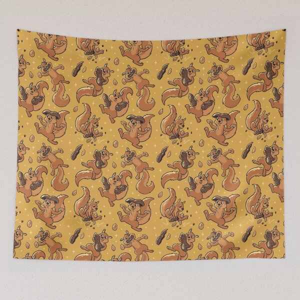 Item preview, Pattern Peanut Cute Squirrels Yellow by Tobe Fonseca designed and sold by Tobe Fonseca®.