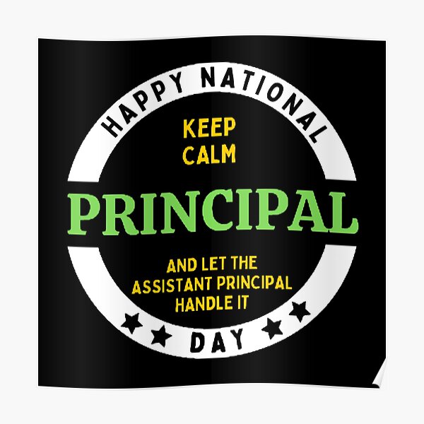 "Happy National Principal's Day The Best Teacher Green and Yellow Keep