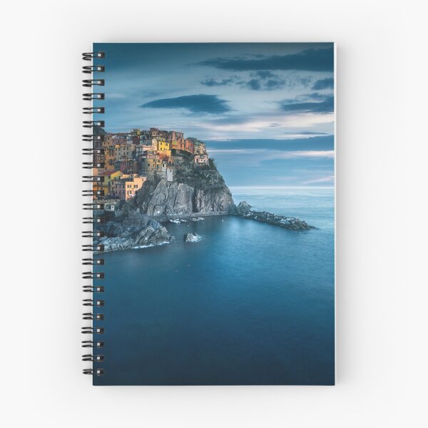 Item preview, Manarola village on the rocks, blue hour. Cinque Terre, Italy designed and sold by Stefano Orazzini.