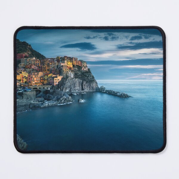Item preview, Manarola village on the rocks, blue hour. Cinque Terre, Italy designed and sold by Stefano Orazzini.