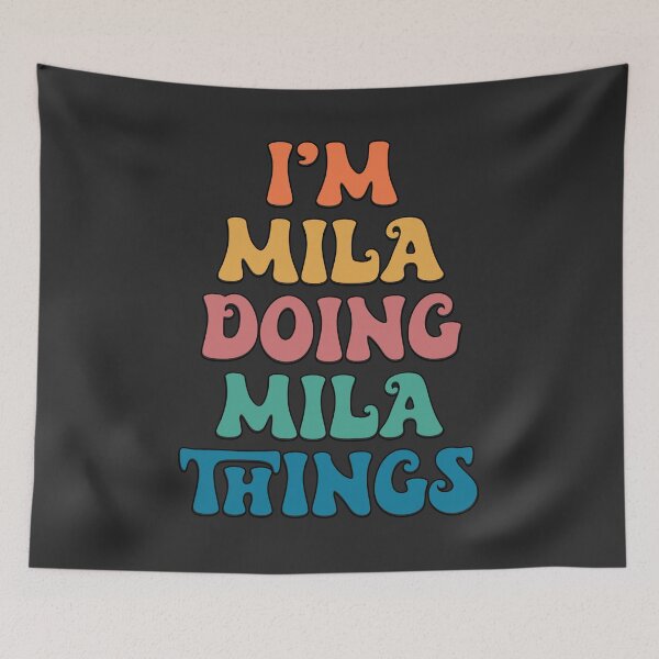 Item preview, Mila Funny Retro First Name designed and sold by Americandude.