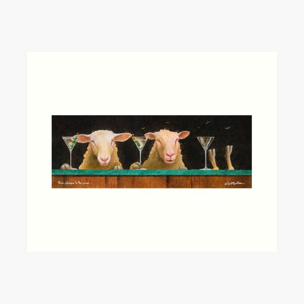 Will Bullas / three sheeps to the wind... Art Print