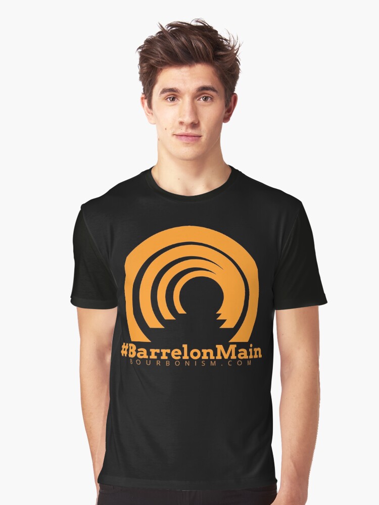 Thumbnail 1 of 5, Graphic T-Shirt, Barrel on Main in the Bourbon District, Louisville Kentucky designed and sold by bourbonism.