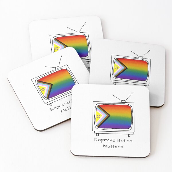 Item preview, ‘Representation Matters’ Minimalist TV Pride Flag designed and sold by fairytalesrreal.