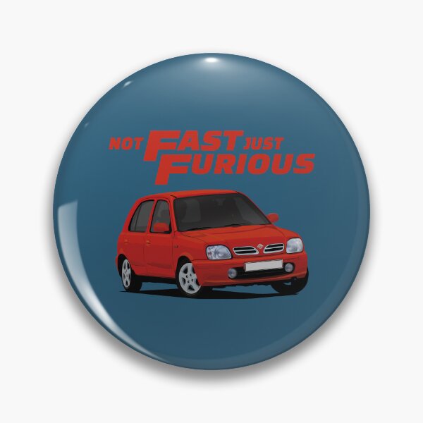 Item preview, Not Fast - Just Furious with a red Nissan Micra / March designed and sold by knappidesign.