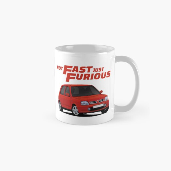 Item preview, Not Fast - Just Furious with a red Nissan Micra / March designed and sold by knappidesign.
