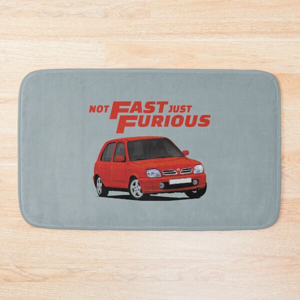 Item preview, Not Fast - Just Furious with a red Nissan Micra / March designed and sold by knappidesign.