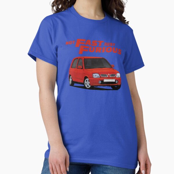 Item preview, Not Fast - Just Furious with a red Nissan Micra / March designed and sold by knappidesign.