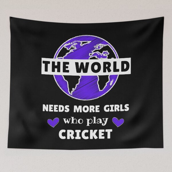 Item preview, The world needs more girls who play cricket designed and sold by TheGreenGoat.