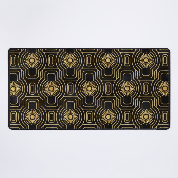 Item preview, Golden-Hues And Black Art Deco Romantic Pattern designed and sold by DEC02.
