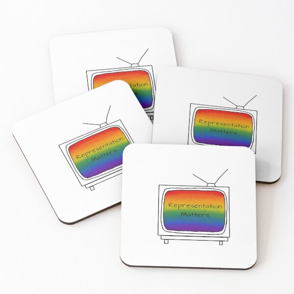 Item preview, ‘Representation Matters’ Retro Minimalist  TV Pride Flag designed and sold by fairytalesrreal.