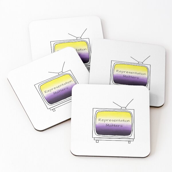 Item preview, Copy of ‘Representation Matters’ Retro Minimalist  TV Non-Binary Pride Flag designed and sold by fairytalesrreal.