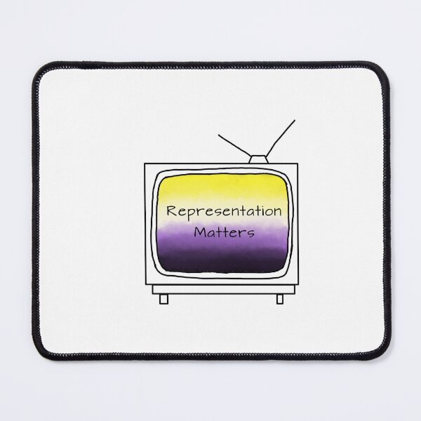 Item preview, Copy of ‘Representation Matters’ Retro Minimalist  TV Non-Binary Pride Flag designed and sold by fairytalesrreal.
