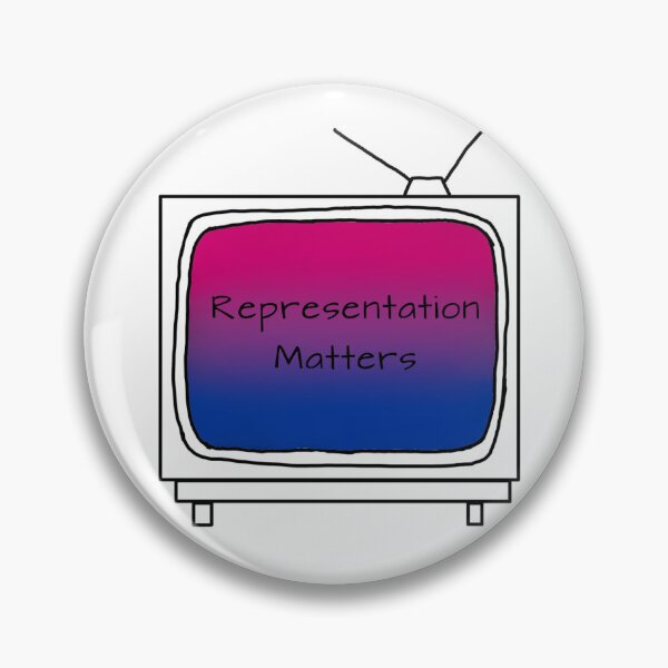Artikelvorschau, 'Representation Matters' Retro-Minimalist-TV-Bi-Pride-Flagge entworfen und verkauft von fairytalesrreal.