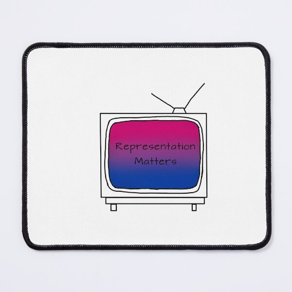 Item preview, ‘Representation Matters’ Retro Minimalist TV Bi Pride Flag designed and sold by fairytalesrreal.