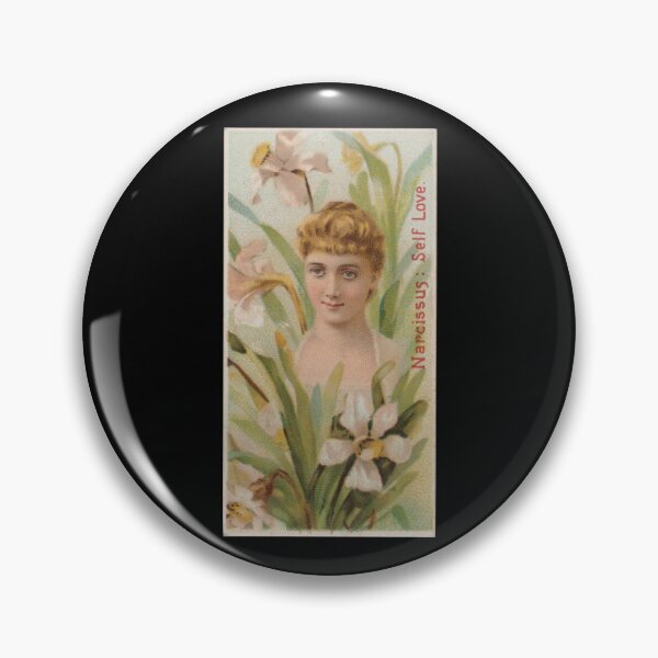 Item preview, Narcicus: Self Love, 1892 | Language of Flowers Trading Card N75 designed and sold by CurrantJam.