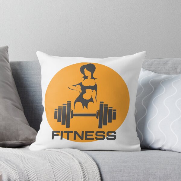 Item preview, Fitness Logo with Dumbbell and Female Silhouette designed and sold by devaleta.