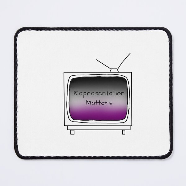 Item preview, ‘Representation Matters’ Retro Minimalist TV Asexual Pride Flag designed and sold by fairytalesrreal.