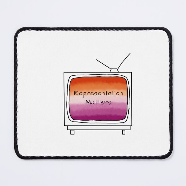 Item preview, ‘Representation Matters’ Retro Minimalist TV Lesbian Pride Flag designed and sold by fairytalesrreal.