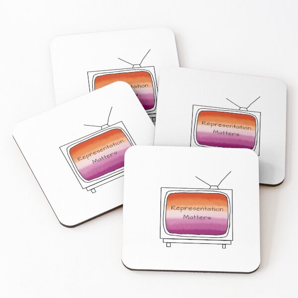 Item preview, ‘Representation Matters’ Retro Minimalist  TV Lesbian Pride Flag designed and sold by fairytalesrreal.