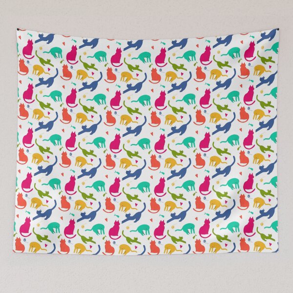 Item preview, Colorful cute cats, funny animals designed and sold by DesignNIO.