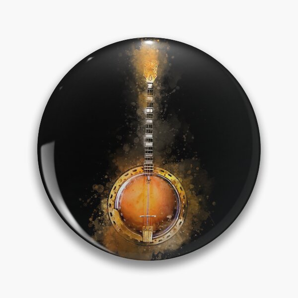 Item preview, Banjo in Vibrant Watercolor - Colorful Stringed Musical Instrument designed and sold by Andreea Eva Herczegh.