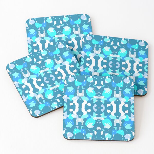 Item preview, Blue and Green Blobs Repeat Abstract Design designed and sold by AMSonArt.