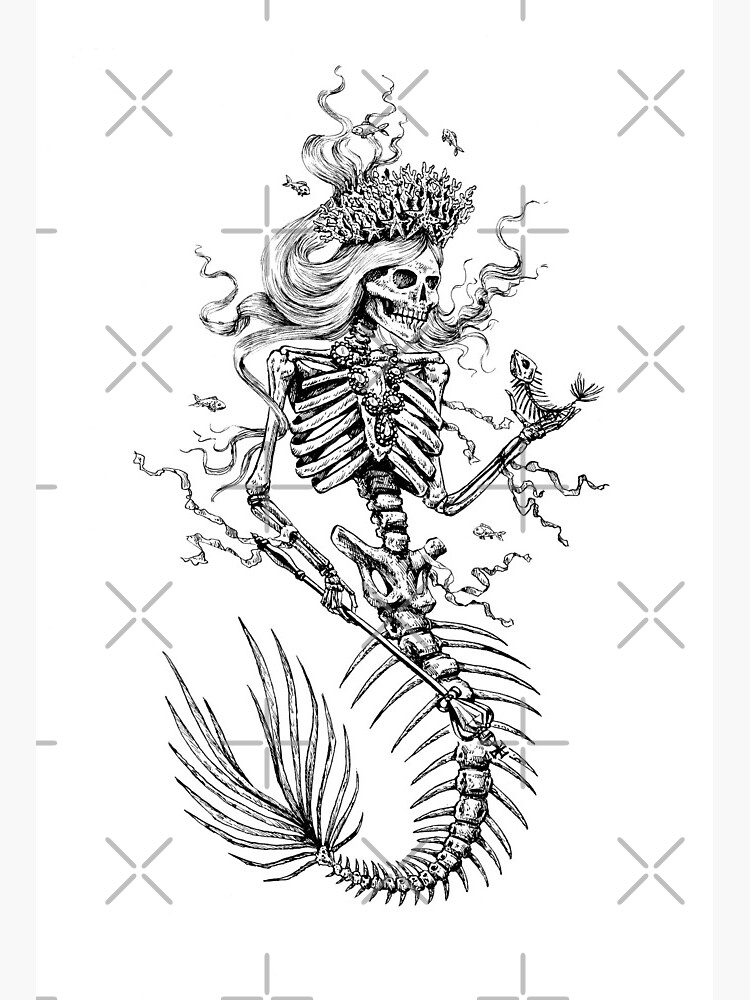 american traditional tattoo art of a mermaid playing | Stable Diffusion